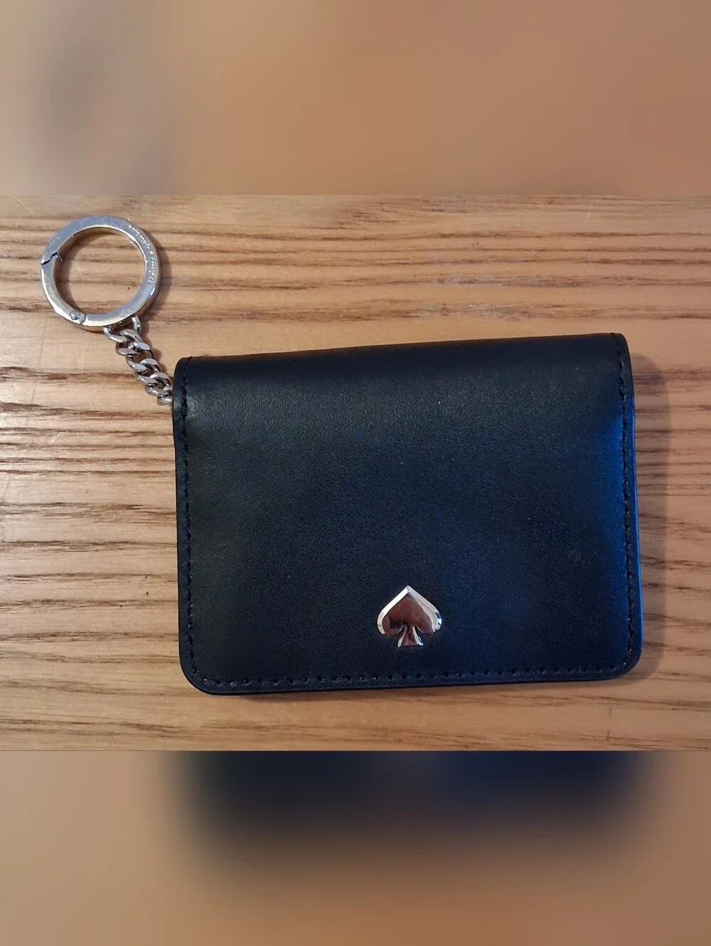 NWOT Kate Spade Nadine Black Leather Casual Everyday Keychain Keycard Wallet